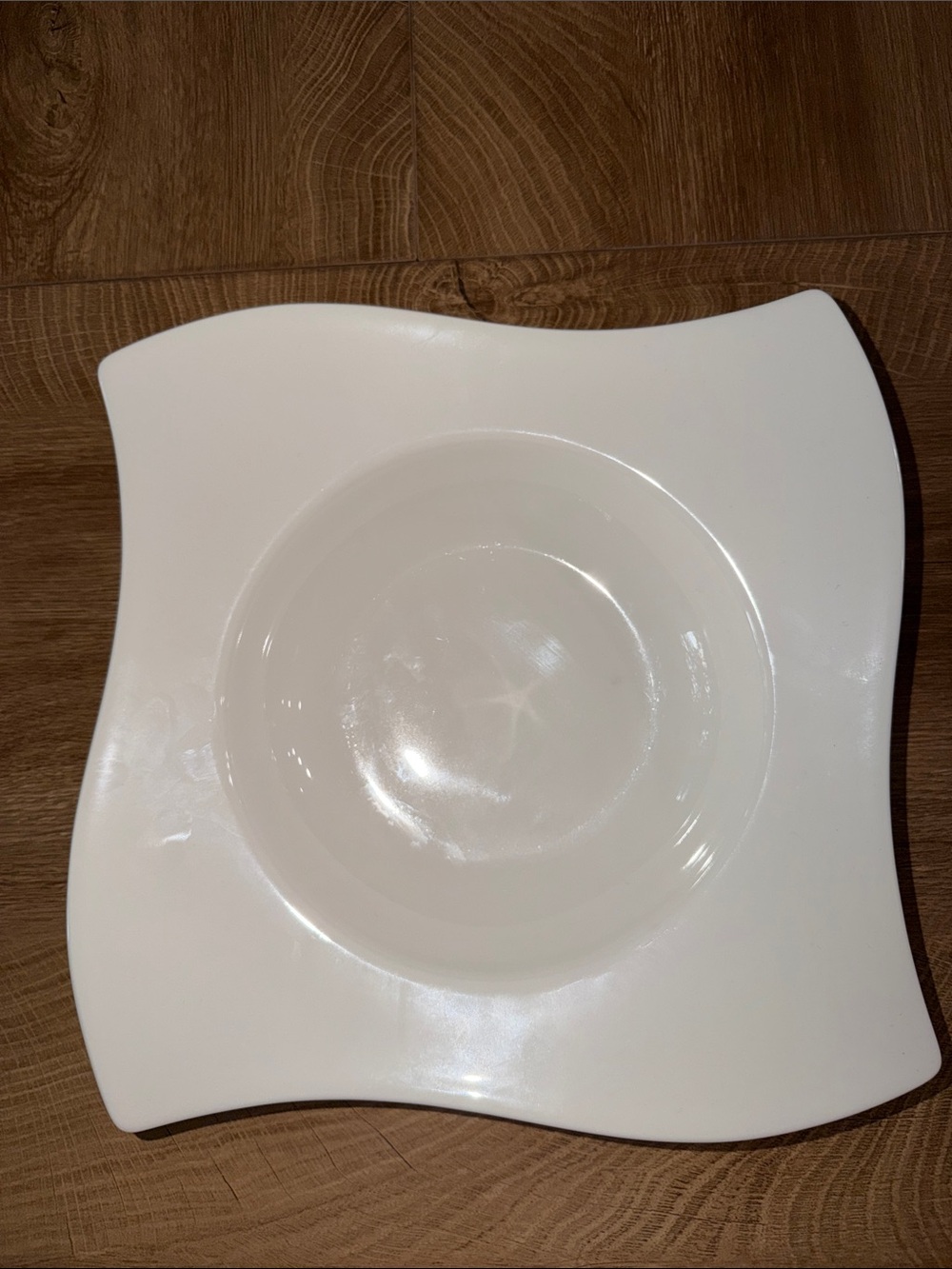 Modern White Square Rim Ceramic Soup Bowl